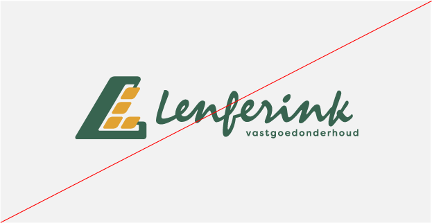 Image of brand logo incorrectly sized