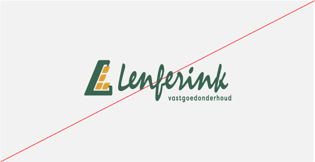 Image of brand logo incorrectly colored