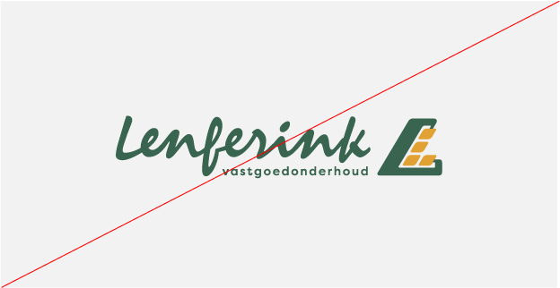 Image of brand logo incorrectly ordered